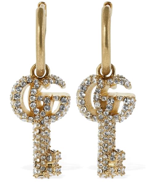 double g key ring with crystals gucci|gucci double g hoop earrings.